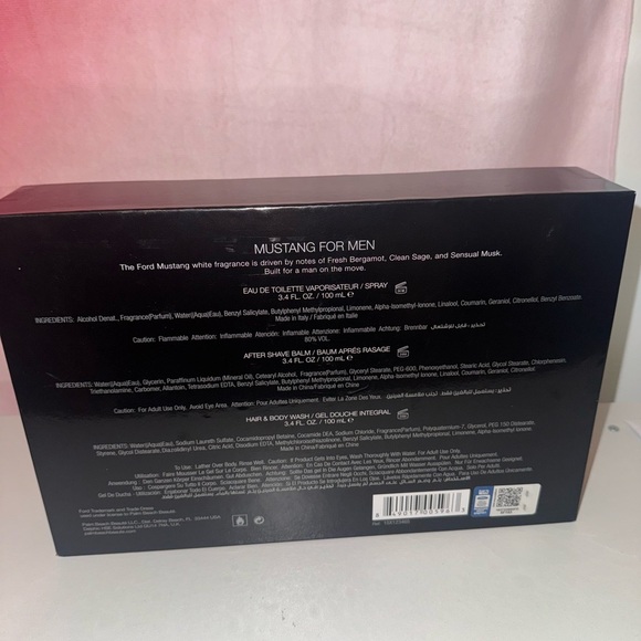 Mustang Grooming Shaving Set Black and White 3Pc set - Picture 2 of 2